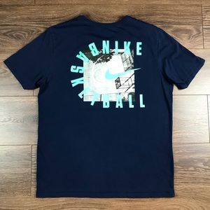 Nike NYC Streetball Court Men’s Dri-Fit Basketball Shirt Size Large - Navy Blue